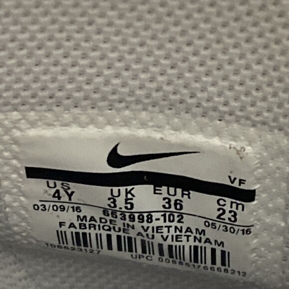 Nike Air Force 1 High White GS Shoes Black Swoosh Youth Size 4.Y 653998-102 - Picture 9 of 12